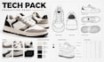 create factory ready shoe tech pack for sneakers