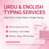 do urdu typing and data entry typing work