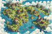 draw a fantasy map with digital watercolours