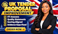 improve UK tender proposal draft itt answers quality statements with requirement