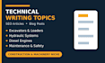 write SEO articles and blog posts for construction and machinery sites