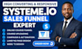build systeme io website, systeme io landing page,  systeme io expert