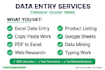 do accurate data entry , excel, copy paste and web research