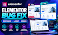 fix elementor bugs, responsive layout issues, and wordpress errors