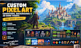 draw custom pixel art characters, backgrounds and 2d game assets for indie games