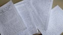 handwrite notes and letter