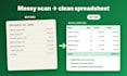 convert PDF and scanned files to excel, word or google sheets