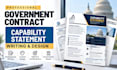 write and design a professional government contract capability statement