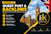 provide niche relevant UK guest post backlinks