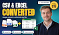 convert, merge and reformat your CSV and excel files