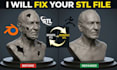 do stl file repair fix stl file modification edit 3d scan cleanup optimize stl