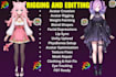 rig vtuber model vrchat, anime nsfw avatar, vrm rigging, vseeface obs studio
