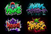 design a stylish graffiti inspired logo