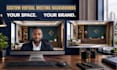 design custom google meet microsoft teams zoom virtual background with your logo