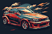 make amazing vector car portrait form your car