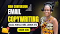 do email copywriting for sales, newsletters, and sequences