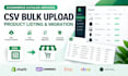 upload bulk products and migrate ecommerce catalogs using CSV