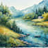 paint landscapes in watercolor