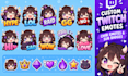 design custom twitch emotes, chibi vtuber emotes and sub badges for streamers