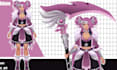 design female 3d vtuber model with 3d vtuber rigging vrm avatar, vrchat, live2d