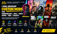 develop custom mods for cyberpunk 2077,gta 5, sims 4, skyrim rdr2, and fallout 4