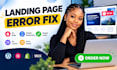 fix landing page errors bugs, and responsive issues