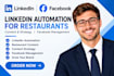 create linkedin automation restuarant content strategy facebook management