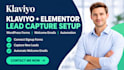 setup klaviyo elementor forms wordpress lead capture welcome email automation
