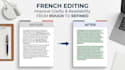 proofread and edit french text