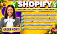 design or redesign a shopify christmas decorations store