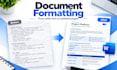 do microsoft word typing and document formatting
