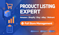 do e commerce store management and product upload