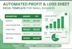 create automated profit and loss excel sheet