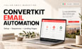 setup italian converkit expert email sequence email automation landing page