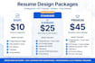 design modern resume and professional cv