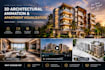 create realistic architectural animation, 3d apartment video and building design
