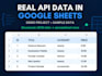 connect your API to google sheets with automatic data sync