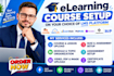 setup elearning course on moodle lms talentlms h5p learndash proprofs coursebx