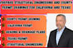 prepare structural engineering and county permit drawings for california and tx