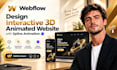 design interactive 3d animated webflow website with spline animation