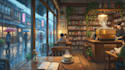 create lofi cinematic background and environment art with ai