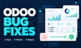 develop custom odoo modules and fix erp bugs