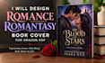 design professional romance, romantasy book cover for amazon KDP