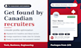 do canadian linkedin profile optimization, headline for newcomer jobs