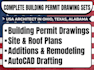do architect permit drawing set for building permit plan in ohio texas alabama