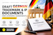 draft german trademark IP documents and licensing agreements for businesses