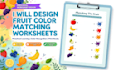 design preschoolers matching worksheets
