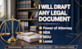 draft legal documents and contracts