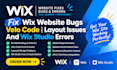 fix wix website bugs velo code layout issues and wix studio errors