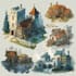 draw anime background, 2d environment, landscape